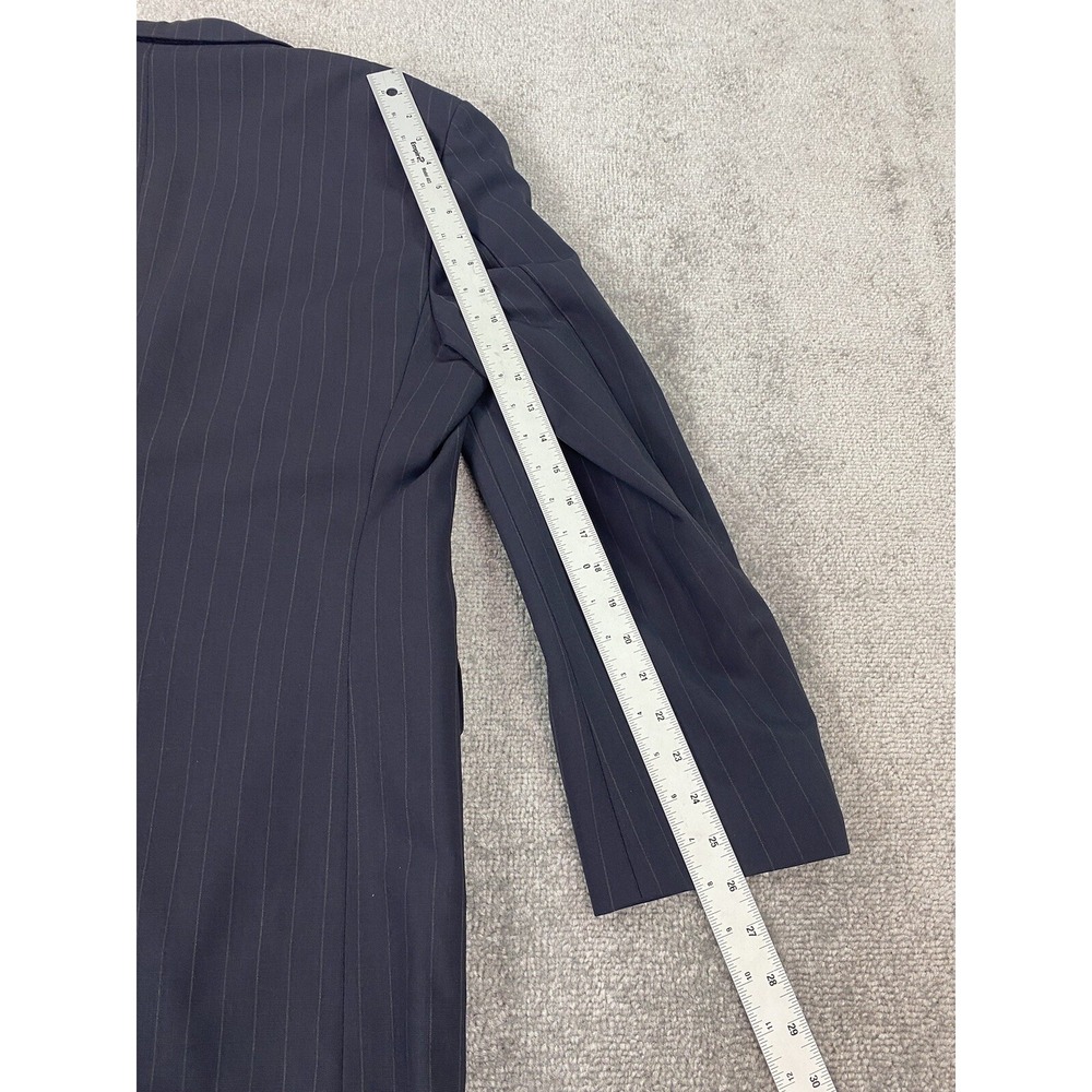 Brooks Brothers Suit Jacket 41 R Navy Wool Striped 346 Stretch Luxury Designer - Picture 10 of 16